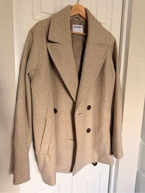 Old Navy Women’s Double-Breasted Pea Coat in Oatmeal Colour